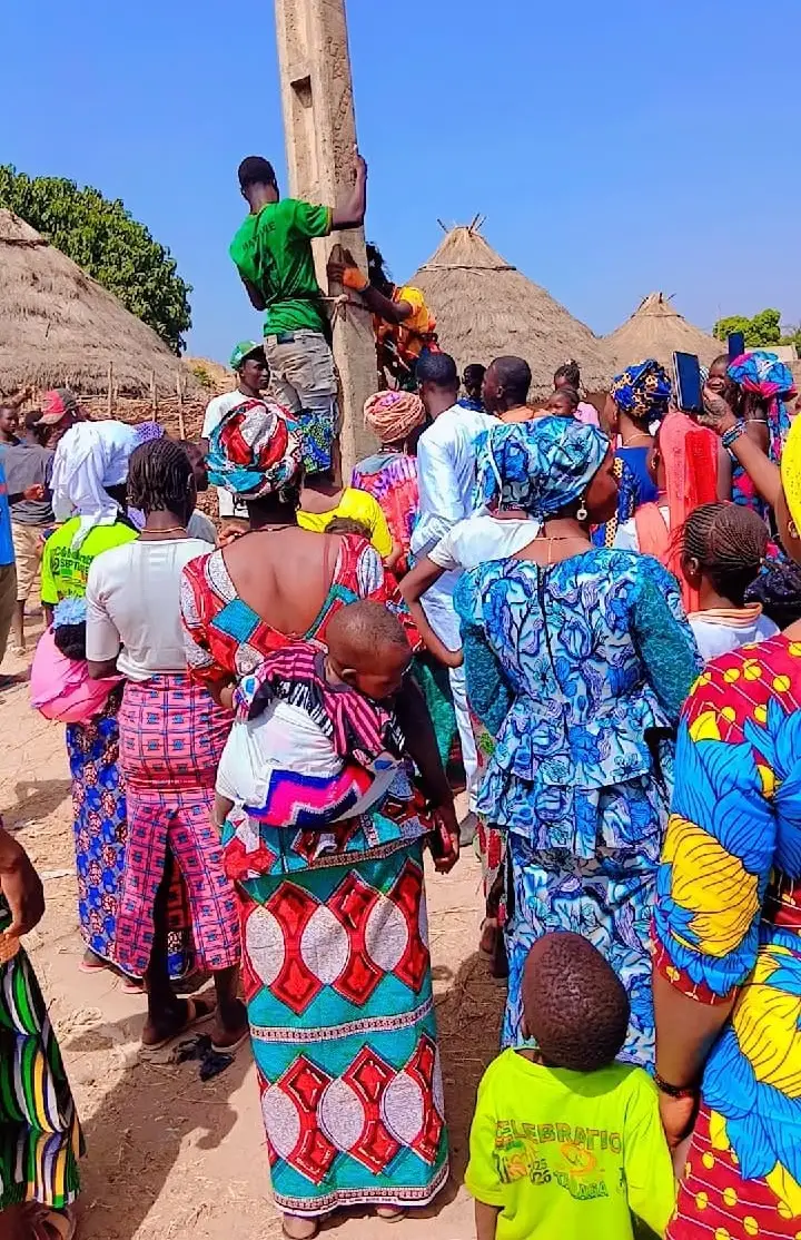 Community gathering in rural Mali